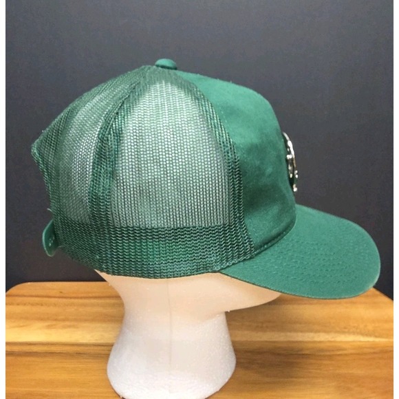Vintage Signature One Size Fits All Green Trucker Snapback Cap With Invictus Pin - Picture 4 of 7